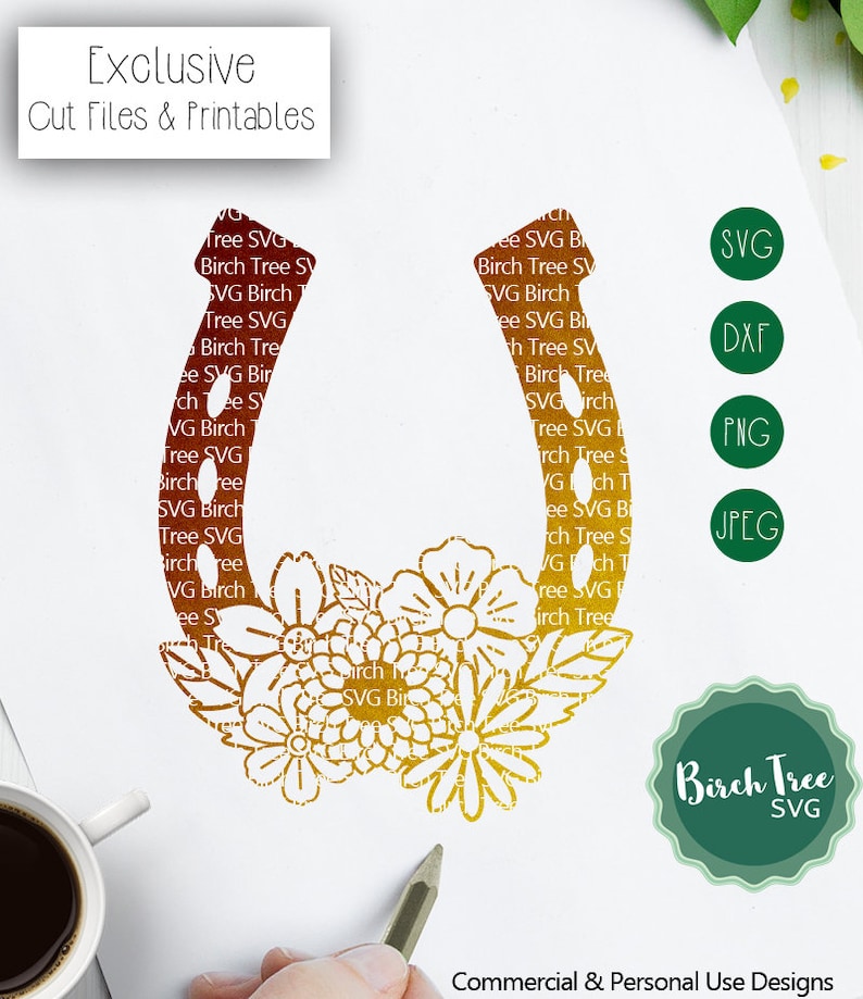 Download Floral Horseshoe Svg Horse Shoe Svg Horse Svg Cut File | Etsy