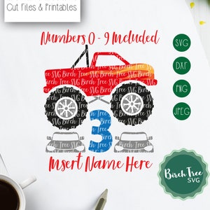 Monster Truck Birthday SVG, Monster Truck Party, Monster Truck Birthday Shirt Svg, Birthday Girl Svg, Birthday Boy Svg, Svg Cricut Cut Files