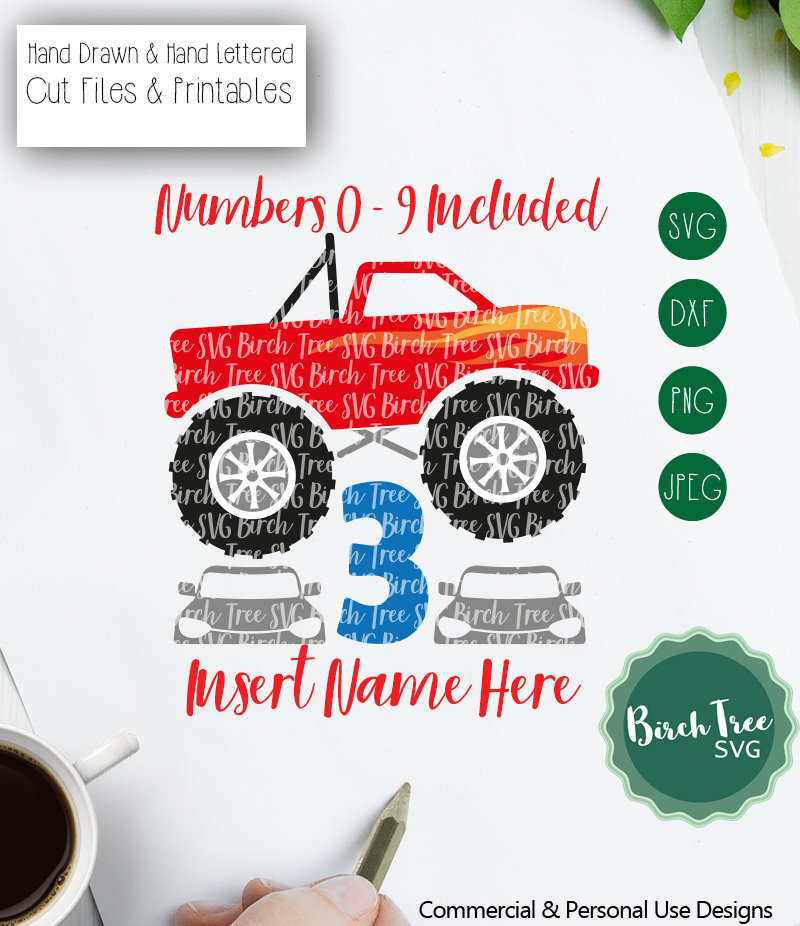 Download Monster Truck Birthday Svg Monster Truck Party Monster Truck Etsy