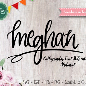 Alphabet SVG Fonts Cutfile, Modern Calligraphy SVG, Handwritten Script Cricut font Svg, Silhouette Cameo Digital files, Svg, Dxf, EPS, Png