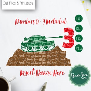 Army Tank Birthday SVG, Military Party, Army Birthday Shirt Svg, 1er 2e 3e 4th Birthday Girl Svg, Birthday Boy Svg, Svg Cricut Cut Files