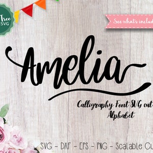 Alphabet SVG Font Cutfile, Modern Calligraphy SVG, Handwritten Script Cricut font Svg, Silhouette Cameo, Digital files, Svg Dxf EPS Png Jpeg