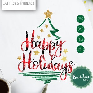 Buffalo Plaid Wesołych Świąt SVG, Choinka SVG, Svg Projekt Bożego Narodzenia, Svg dla Cricut, Wesołych Świąt SVG, Sylwetka Bożego Narodzenia SVG