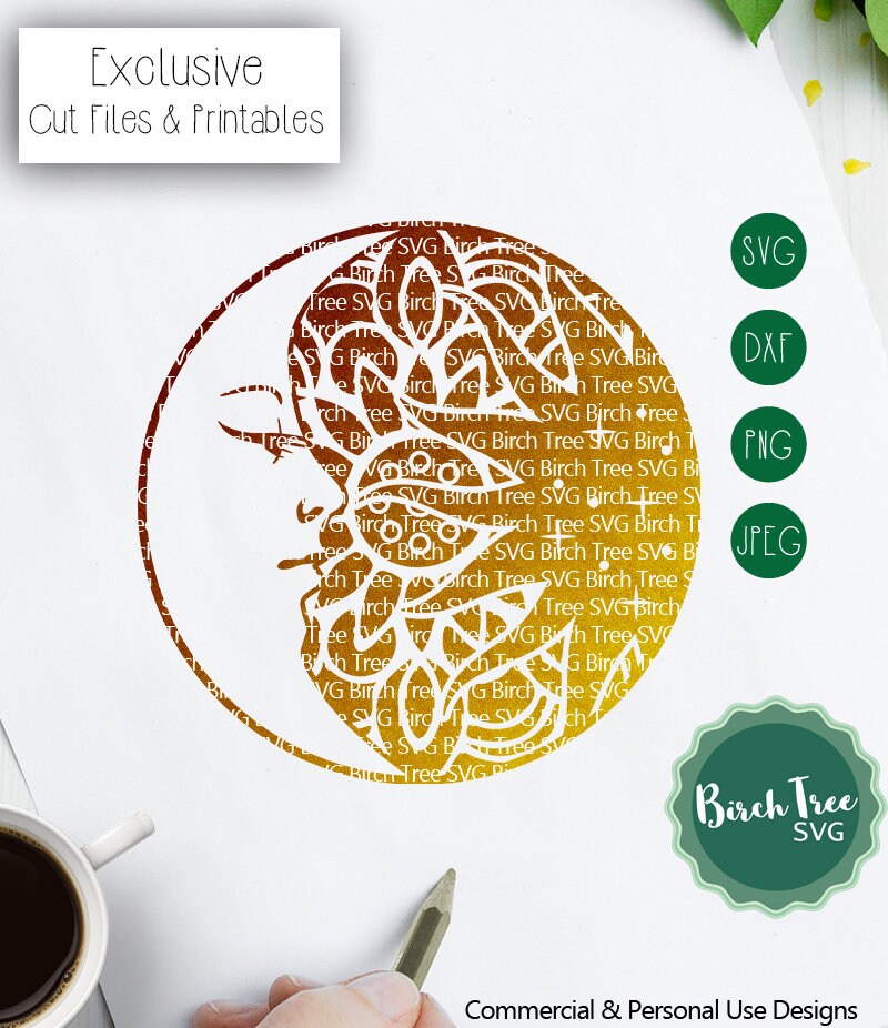 Download Sun and Moon Svg Cutting File Astrology Svg Sun Mandala ...