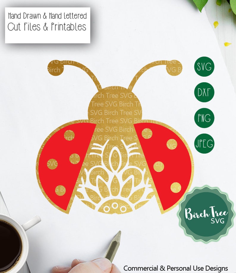 Download Ladybug Mandala SVG Cut File Ladybird SVG Ladybug Clipart ...