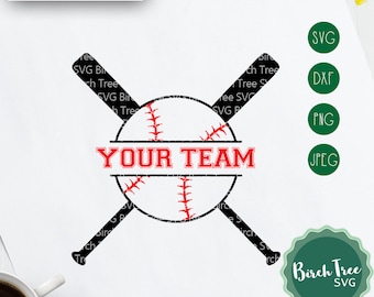 Baseball Monogramm Svg, Baseball Svg schneiden Datei, Baseball Fledermaus Svg, Cricut Silhouette Png Dxf jpeg Svg, Team Name Svg Kinder Baseball geschnitten Datei
