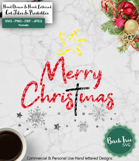 Download Merry Christmas Svg Cross Svg Xmas Svg Jesus Christ Svg | Etsy