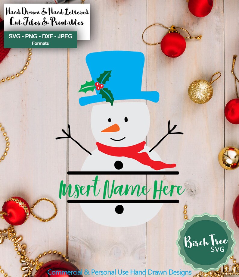 Download Snowman Split Monogram Svg Snowman Monogram Svg Christmas SVG | Etsy