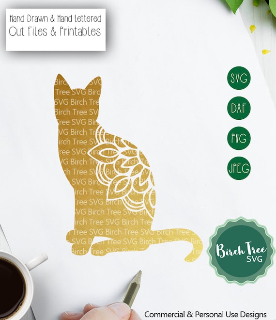 Download Cat Svg Cut File Cat Mandala Svg Zentangle Cat Svg Cat Die Etsy PSD Mockup Templates