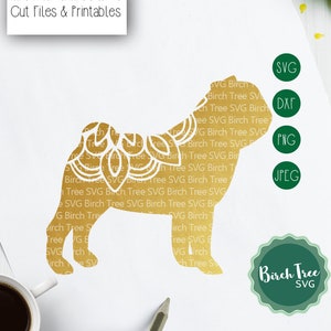 Pug Mandala Svg, Pug Svg Cut File, Mandala SVG, Dog Svg, Pug Clipart Pug Decal Svg for Cricut Silhouette Cutting Files Png Dxf Jpeg Svg
