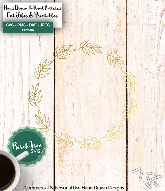 Download Free Leaf Wreath Svg Floral Wreath Cutting Files Leaf Monogram Etsy SVG Cut Files