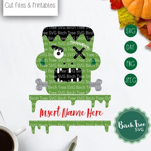 Frankenstein Monogram Svg, Kids Halloween Svg, Frankenstein Svg, Trick or Treat Svg, Halloween Svg, Svg for Cricut Silhouette Cameo Digital
