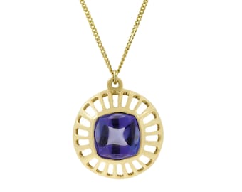 Tanzanite Necklace – Silver/Gold - December birthstone necklace, gemstone necklace, blue necklace, purple necklace, gold purple necklace