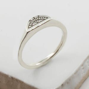 Moon Signet Ring - Silver, moon ring, celestial ring, silver moon ring, silver signet ring, silver pinky ring
