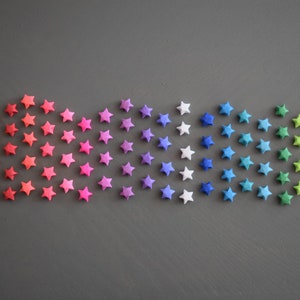 100 Origami Lucky Stars - Ombre Rainbow