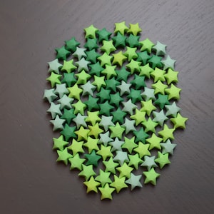100 Origami Lucky Stars - Green
