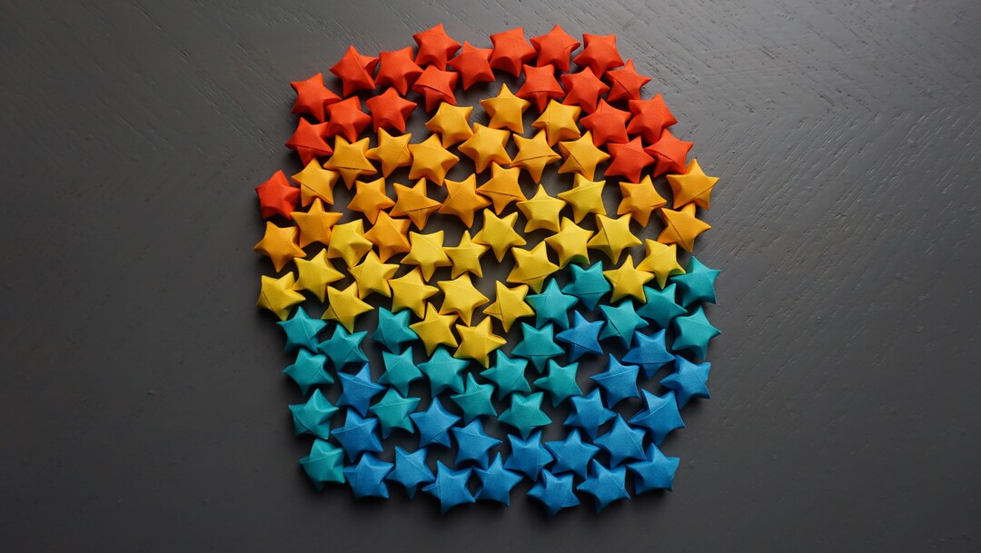 100 Origami Lucky Stars - Sunset Palette - Etsy