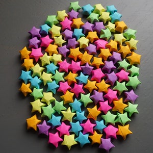 100 Origami Lucky Stars - Bright Rainbow