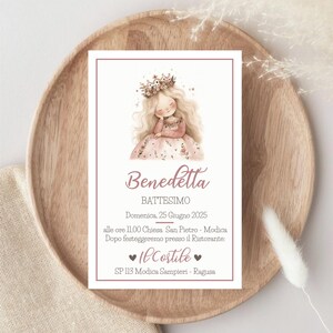 invito battesimo /invito compleanno invito da stampare o digitale principesse e castelli inviti originali