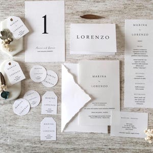 coordinato matrimonio set matrimonio inviti matrimonio set nozze set minimalista elegante