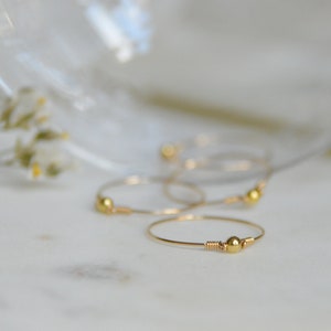 Thin minimalist ring in 14k gold filled