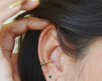 oormanchet helix nep-piercing kraakbeen oorbel in 14k goud gevuld