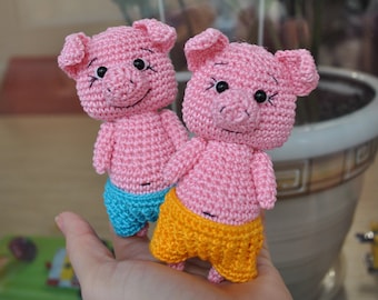 Crochet handmade toy pig mini, Crochet pig soft toy, souvenir, gift, amigurumi