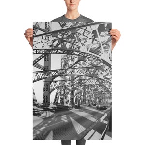 Vintage NYC View of Inside the Queensborough Bridge Photo paper poster