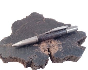 Irish ballpoint pen, personalized pen, wooden pen, wood pen, custom pen, 5th anniversary gift, Irish bog oak, wooden gift, handmade pen