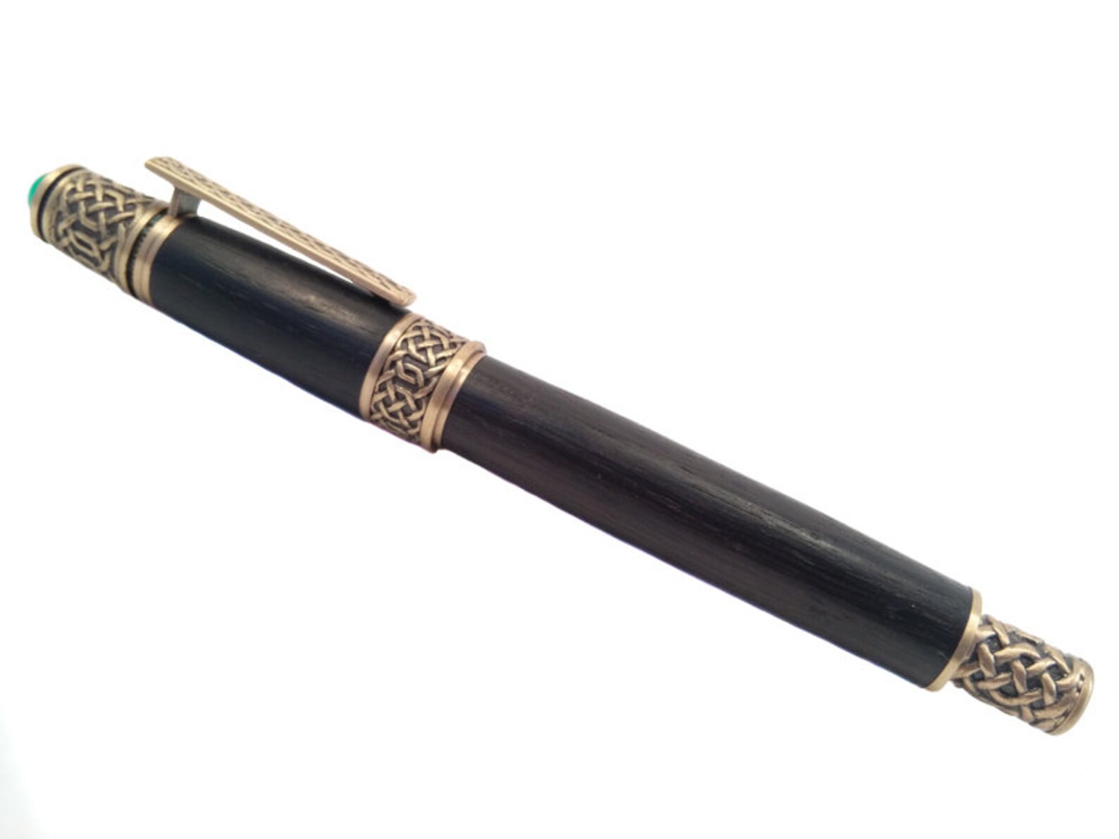 Celtic Scroll Work Fountain Pen Personalized in Irish Bog Oak. Etsy