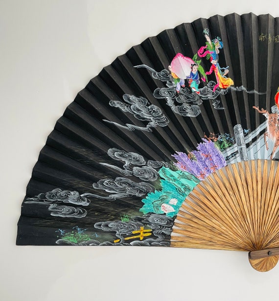 Vintage Chinese Hand Fan / Hand Painted Chinese C… - image 3