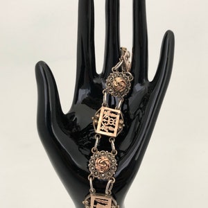 Bracciale / Oro rosa edoardiano, Argento Grand Tour Bracciale marcasite greco circa 1900