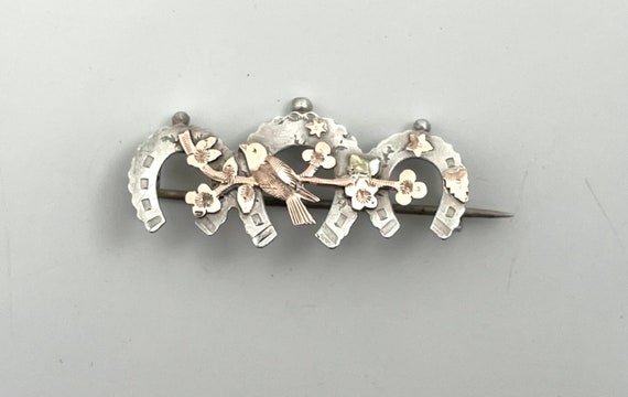 victorian silver sweetheart brooches