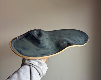 Organic blue charcutarie tray