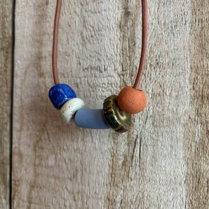 handmade ceramic bead necklace image 1