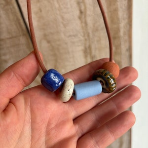 handmade ceramic bead necklace image 3