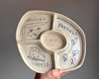 Limited edition rainbow speckled snack plate