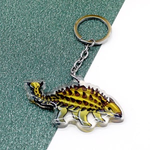 Keychain Ankylosaurus, cute dinosaur, chibi dino, Jurassic, paleontology art
