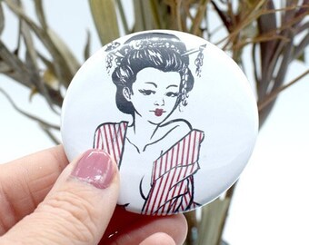 Pocket mirror for women, queen illustration, pack of 2 3 or 4, for vanity or makeup travel