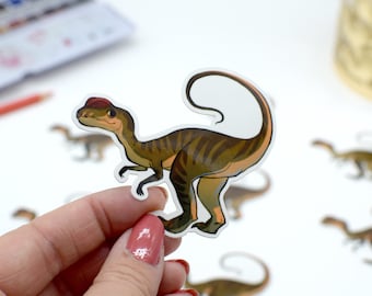 Diloposaur sticker, cute dinosaur sticker, Jurassic