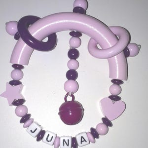 Grip ring, pink, purple, personalized, made of wood