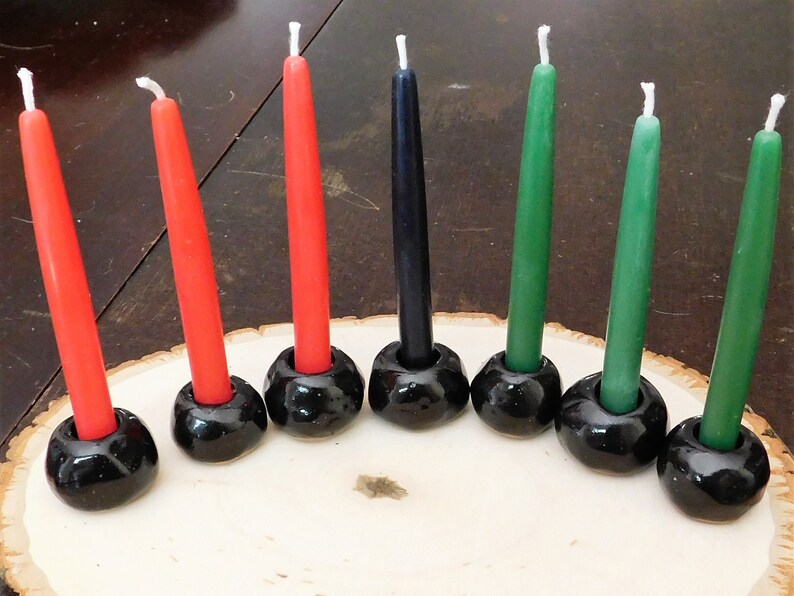 Kwanzaa Tiny Taper Candles Set of 7 Beeswax African Etsy