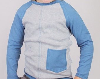 Child's Raglan T-Shirt Sewing Pattern, Jersey Knit (PDF Pattern)