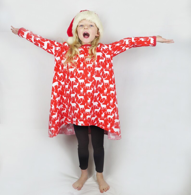 Child's Dress Sewing Pattern PDF Swing Dress With Long or Short Sleeves and Pockets Etsy