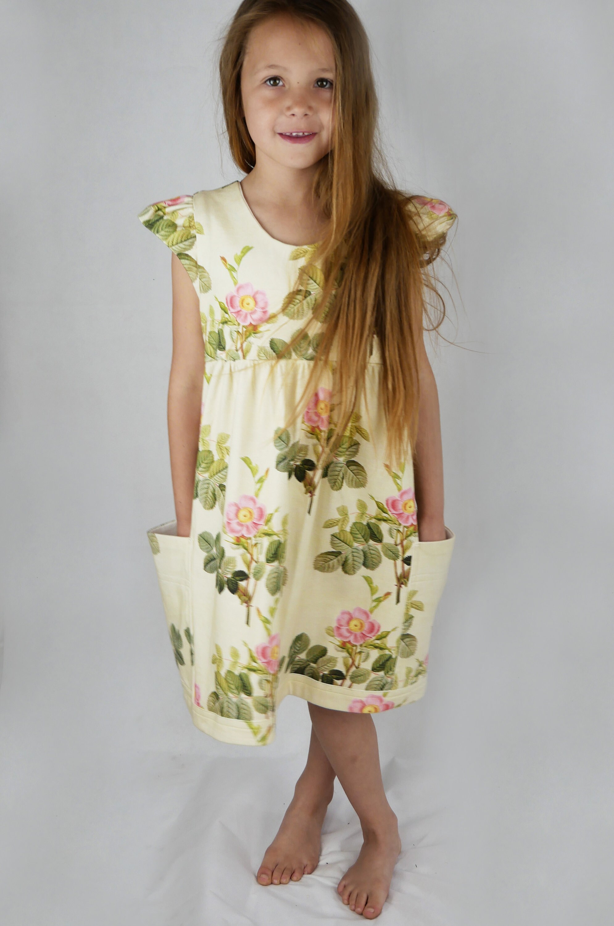 Proper Peony Girls Posy White Swiss Pinafore Dress