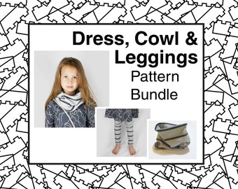 3 Pattern Bundle, Child's Sewing Pattern, Girls dress sewing pattern, discount price, 3 sewing patterns