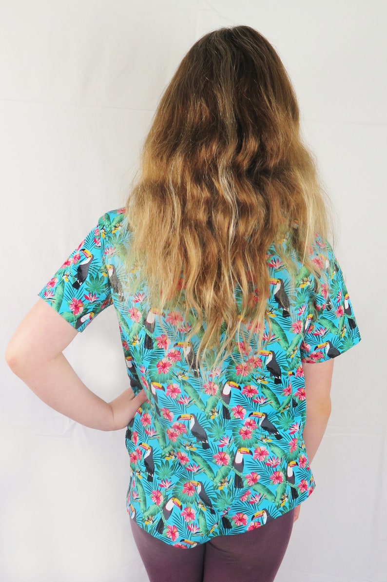 Kids Hawaiian Shirt Sewing Pattern Tropical Print Shirt Etsy