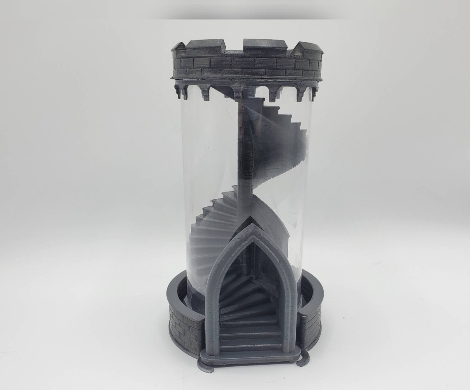 Spiral Dice Tower and Tray Dice Tray Dungeons and Dragons Etsy