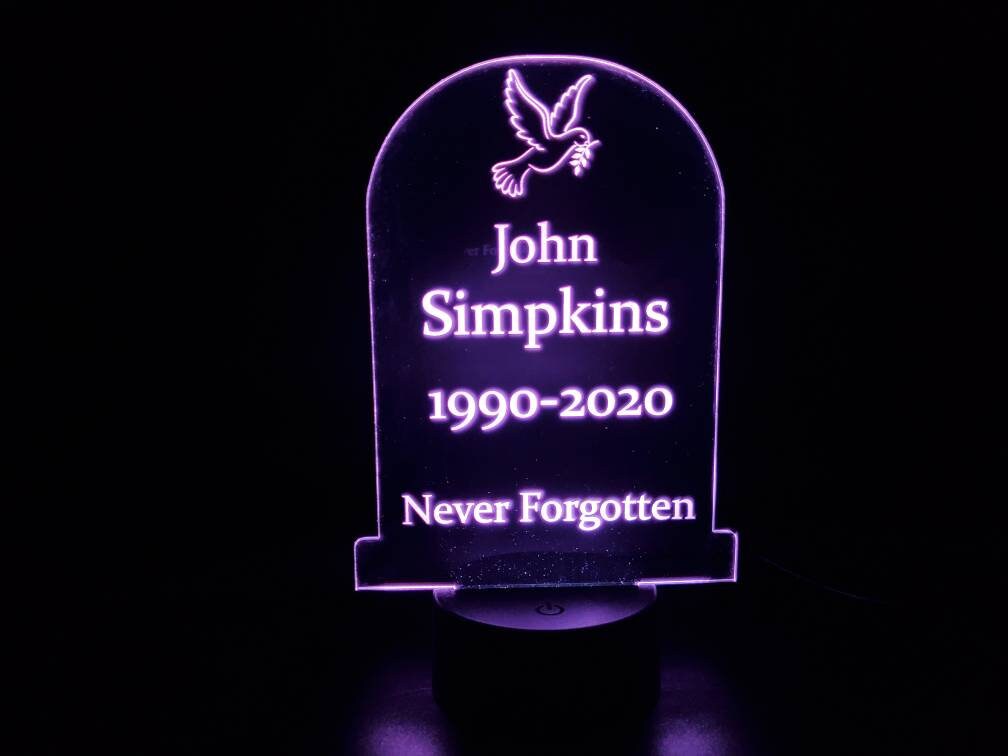 Personalized Loved One Tombstone | Headstone | Memorial Stone | Never Forgotten | Funeral | Family Member