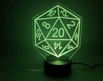 Dungeons And Dragons RPG D20 Dice Light